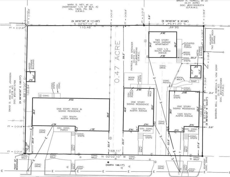 1221-1225 S Austin Ave cartera de 4 inmuebles en venta en LoopNet.es - Plano del sitio - Imagen 2 de 2