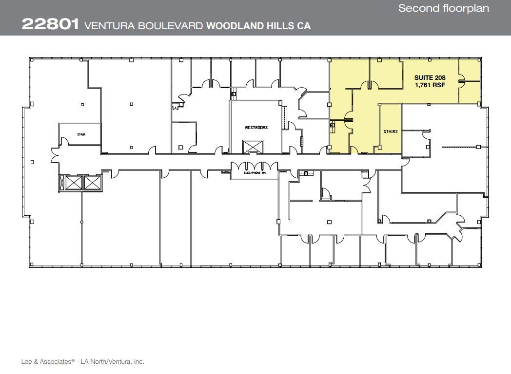 22801 Ventura Blvd, Woodland Hills, CA en alquiler Plano de la planta- Imagen 1 de 1