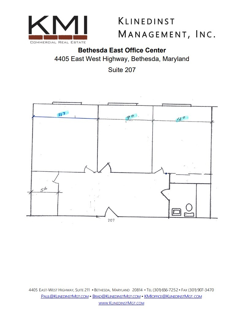 4405 East West Hwy, Bethesda, MD en alquiler Plano de la planta- Imagen 1 de 1