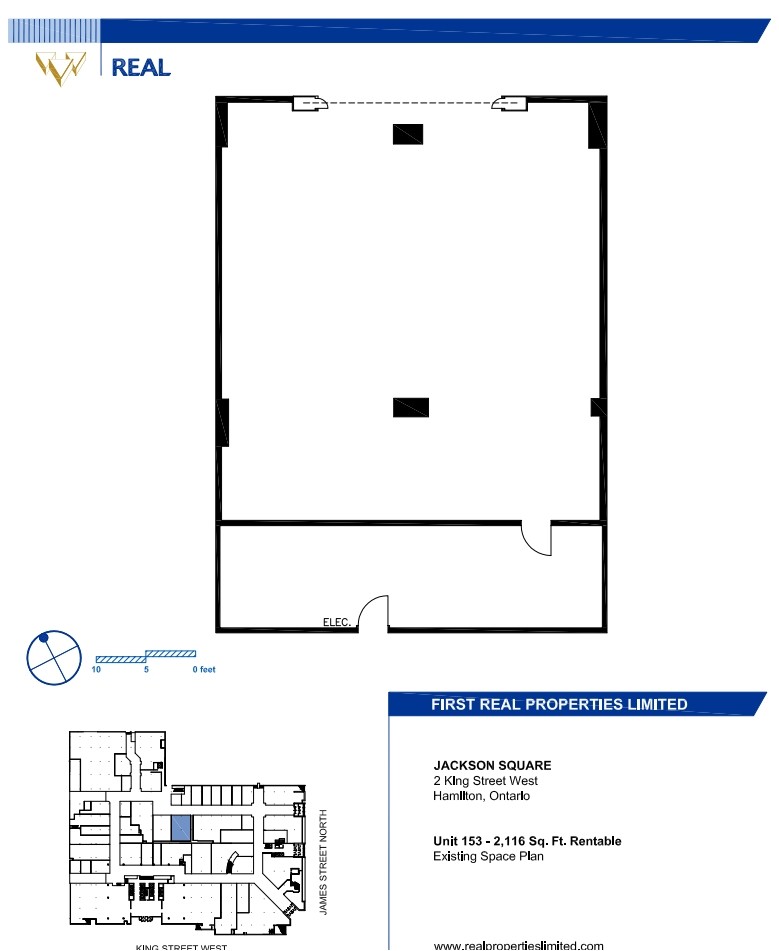 100, 110, and 120 King St W, Hamilton, ON en alquiler Plano de la planta- Imagen 1 de 1