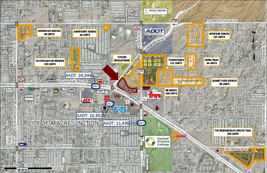 NWC Idaho Rd & Apache Trl, Apache Junction, AZ en alquiler - Vista aérea - Imagen 2 de 3