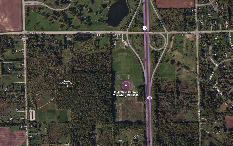 3560 Willis Rd, York Twp, MI en venta - Vista aérea - Imagen 2 de 2