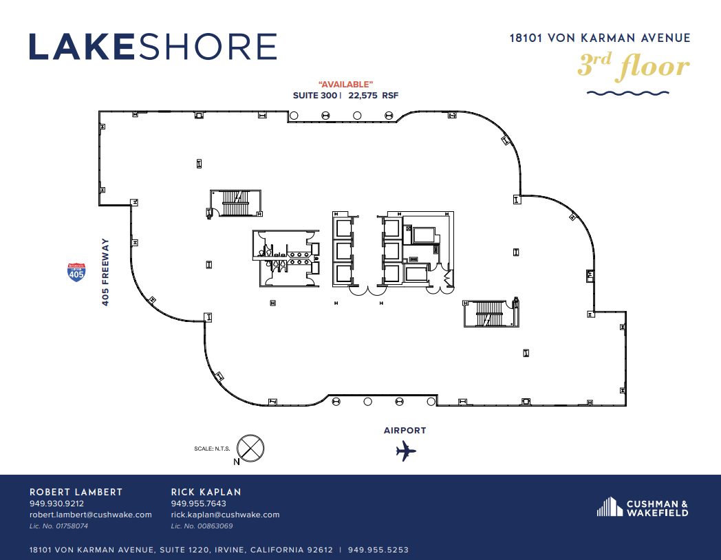 18101 Von Karman Ave, Irvine, CA en alquiler Plano de la planta- Imagen 1 de 4