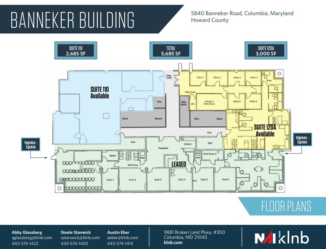 5840 Banneker Rd, Columbia, MD en alquiler Plano de la planta- Imagen 1 de 1