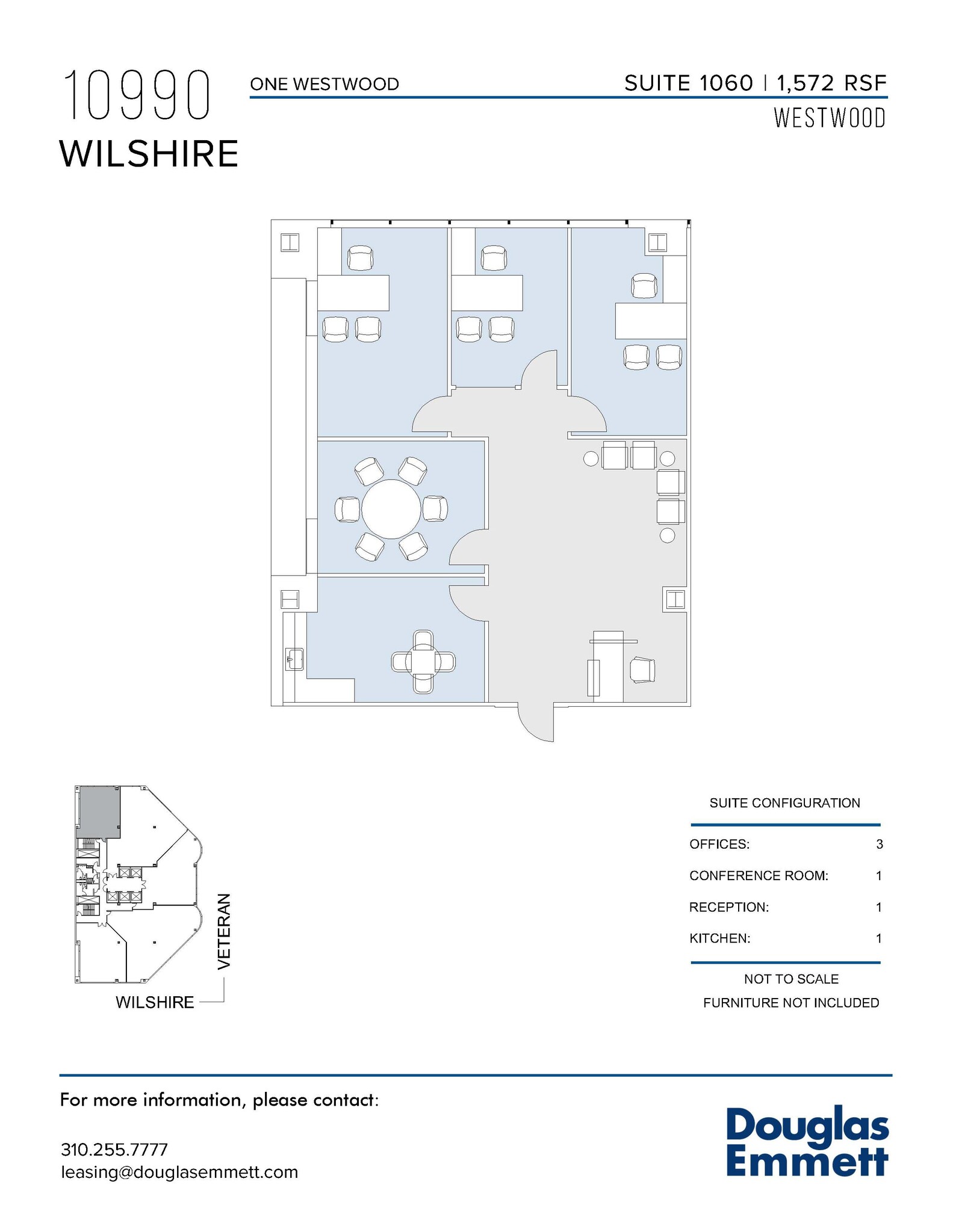 10990 Wilshire Blvd, Los Angeles, CA en alquiler Plano de la planta- Imagen 1 de 1