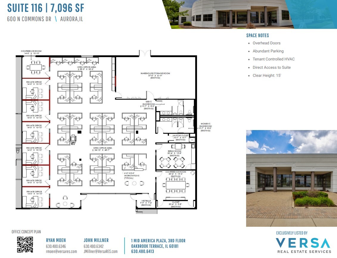 550 N Commons Dr, Aurora, IL en alquiler Plano de la planta- Imagen 1 de 2