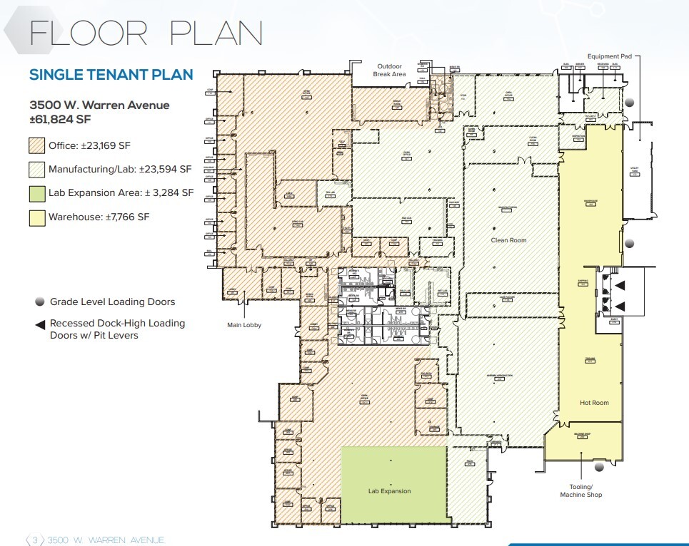 3500-3550 W Warren Ave, Fremont, CA en alquiler Plano de la planta- Imagen 1 de 3