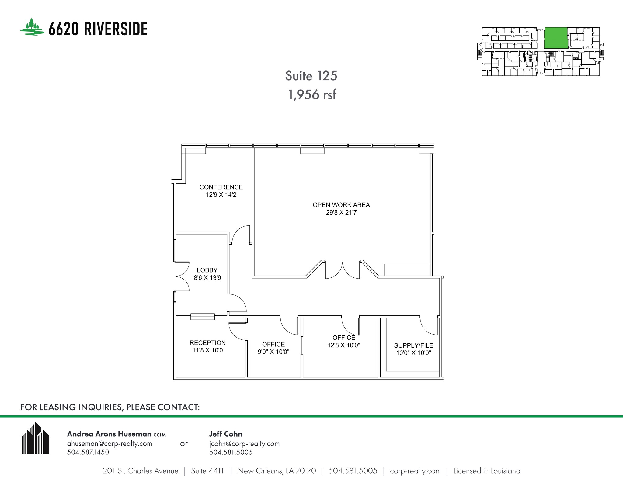 6660 Riverside Dr, Metairie, LA en alquiler Plano del sitio- Imagen 1 de 1