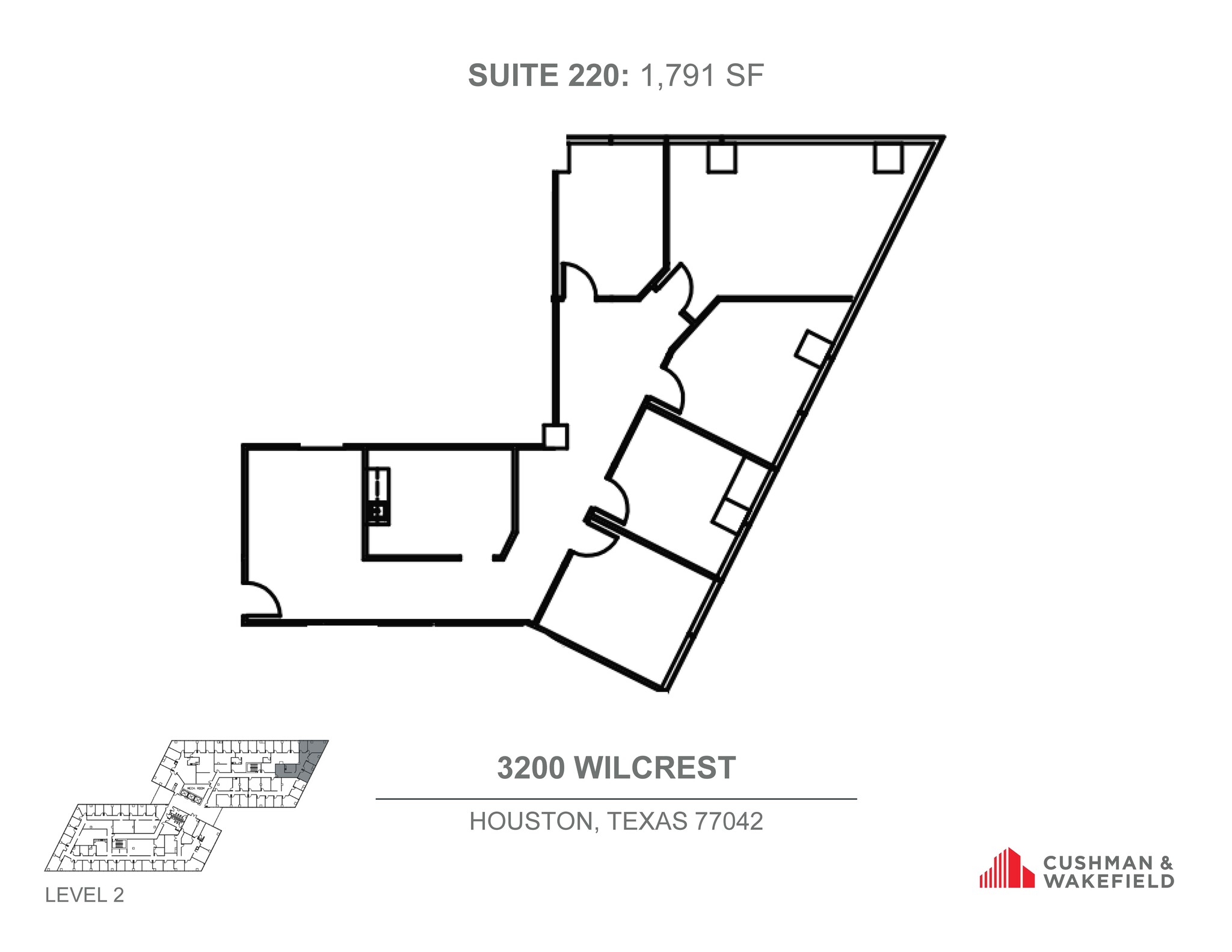 3200 Wilcrest Dr, Houston, TX en alquiler Plano de la planta- Imagen 1 de 1