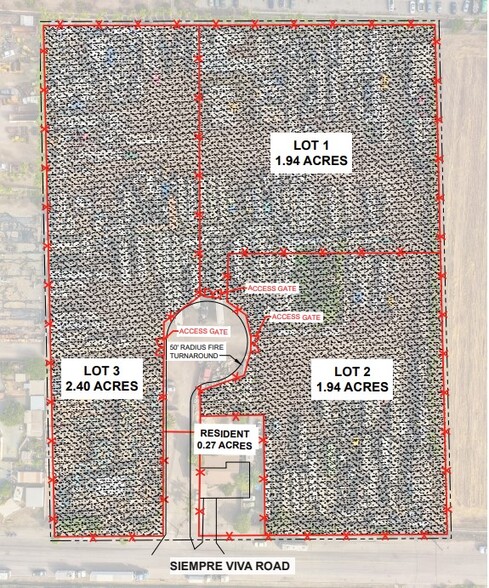 7150 Siempre Viva Rd, San Diego, CA en alquiler - Plano de solar - Imagen 2 de 2