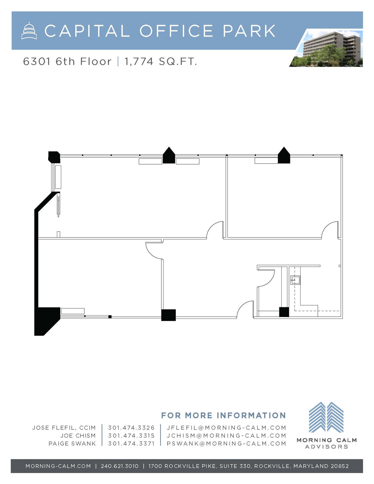 6301 Ivy Ln, Greenbelt, MD en alquiler Plano de la planta- Imagen 1 de 4