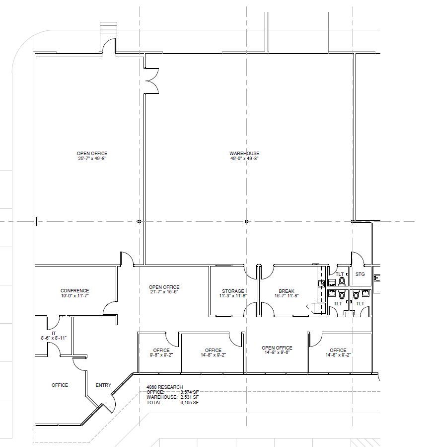 4702-4716 Research Dr, San Antonio, TX en alquiler Plano de la planta- Imagen 1 de 1