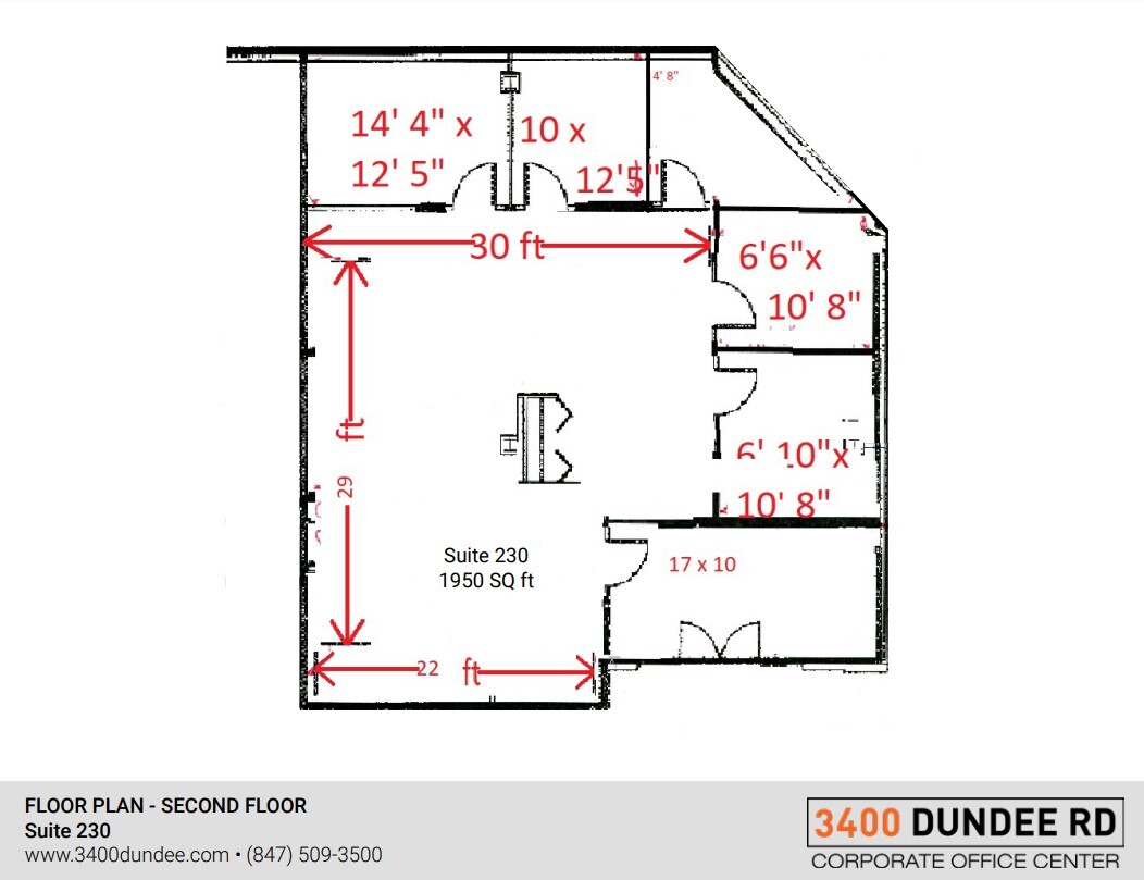 3400 Dundee Rd, Northbrook, IL en alquiler Plano de la planta- Imagen 1 de 2