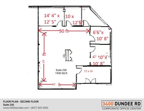 3400 Dundee Rd, Northbrook, IL en alquiler Plano de la planta- Imagen 1 de 2