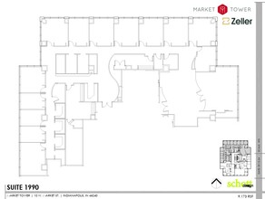 10 W Market St, Indianapolis, IN en alquiler Plano de la planta- Imagen 1 de 2