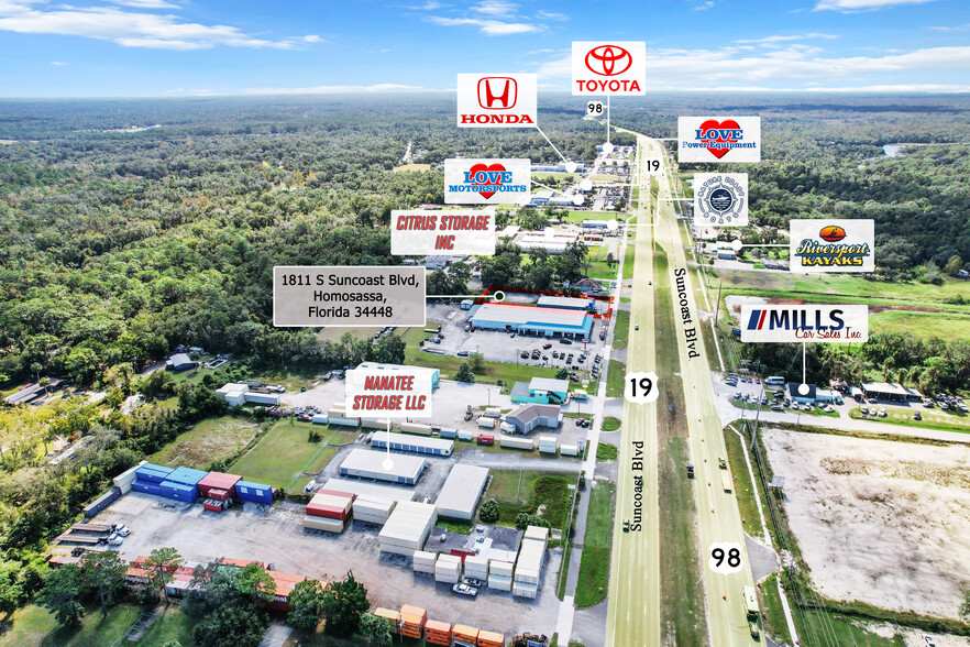 1811 S Suncoast Blvd, Homosassa, FL en venta - Vista aérea - Imagen 2 de 7