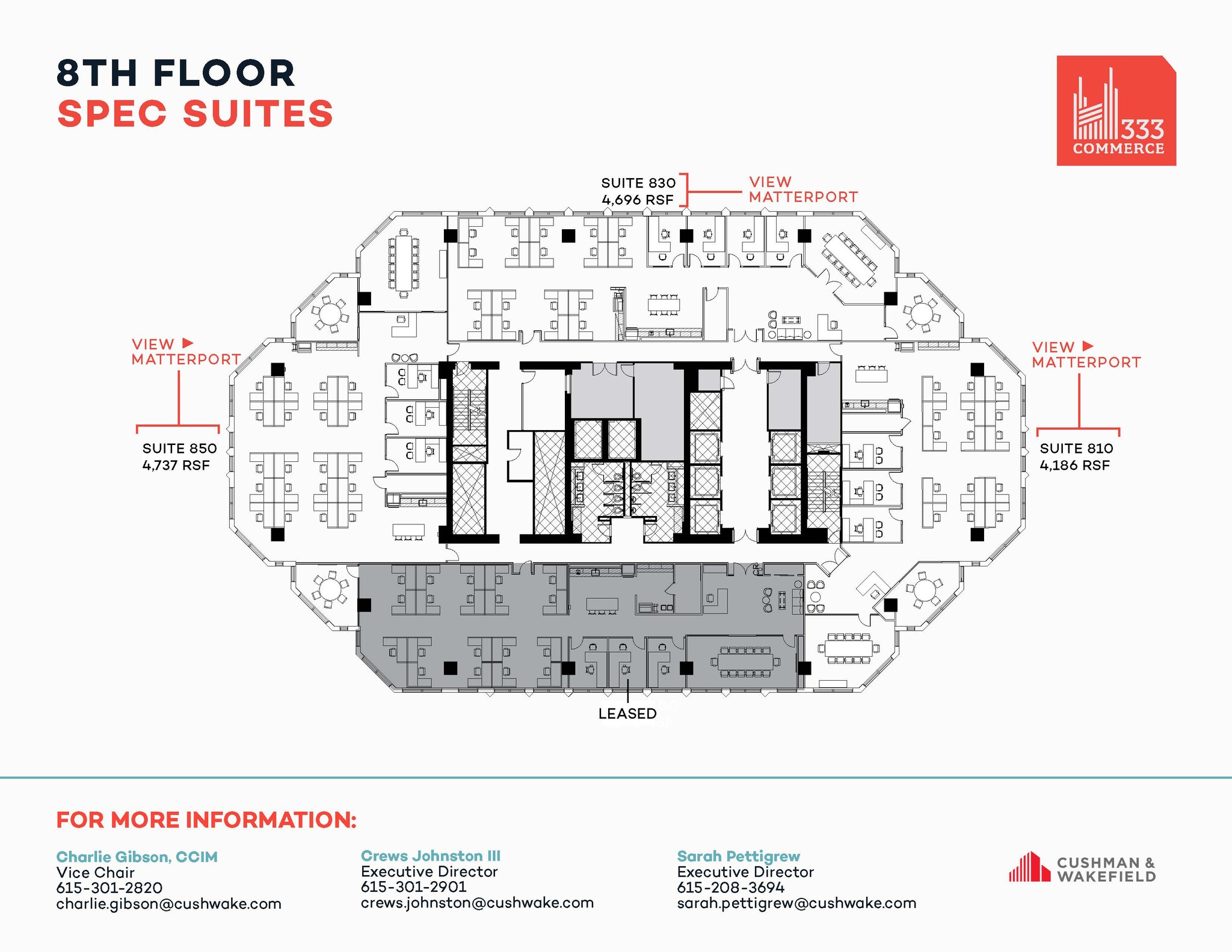 333 Commerce St, Nashville, TN en alquiler Plano de la planta- Imagen 1 de 1