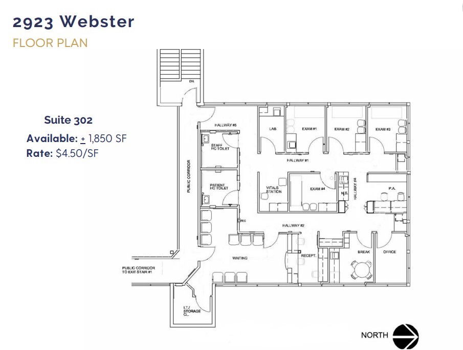 2923 Webster St, Oakland, CA en alquiler Plano de la planta- Imagen 1 de 1