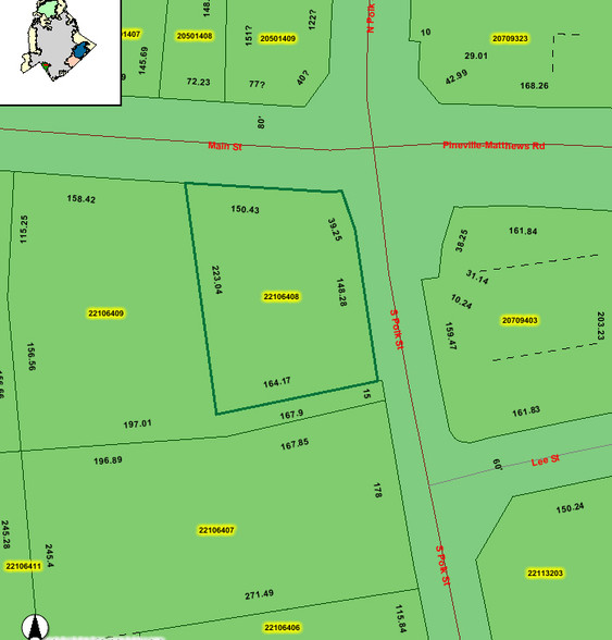 100 S Polk St, Pineville, NC en venta - Plano de solar - Imagen 2 de 10