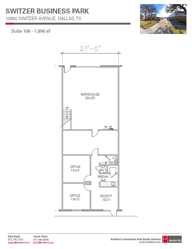 10930 Switzer Ave, Dallas, TX en alquiler Plano de la planta- Imagen 1 de 1