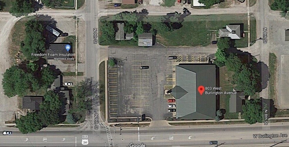 803 W Burlington Ave, Fairfield, IA en alquiler - Vista aérea - Imagen 3 de 4