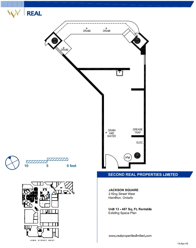 100, 110, and 120 King St W, Hamilton, ON en alquiler Plano de la planta- Imagen 1 de 1