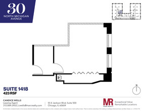 30 N Michigan Ave, Chicago, IL en alquiler Plano de la planta- Imagen 1 de 4