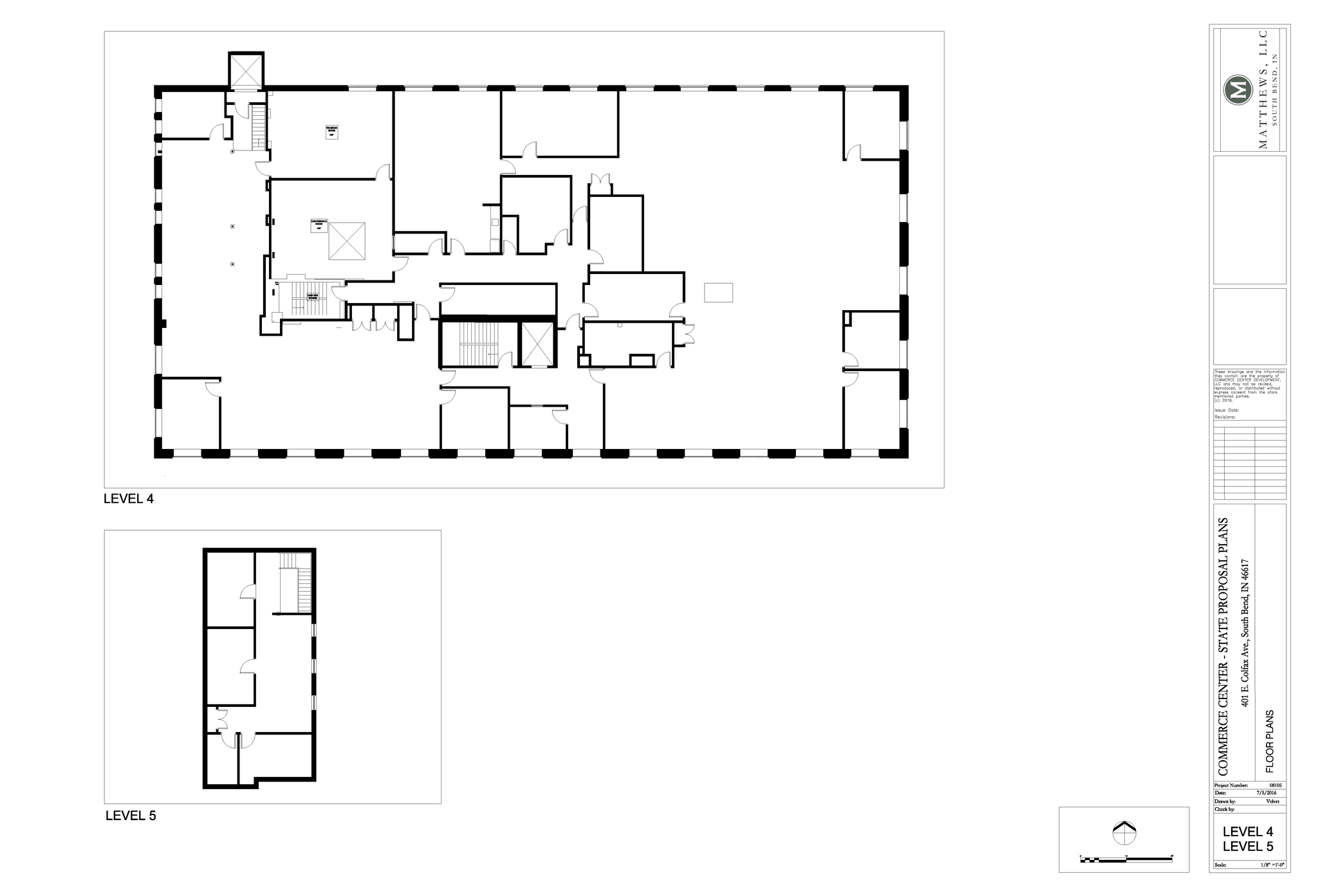 401 E Colfax Ave, South Bend, IN en alquiler Plano de la planta- Imagen 1 de 1