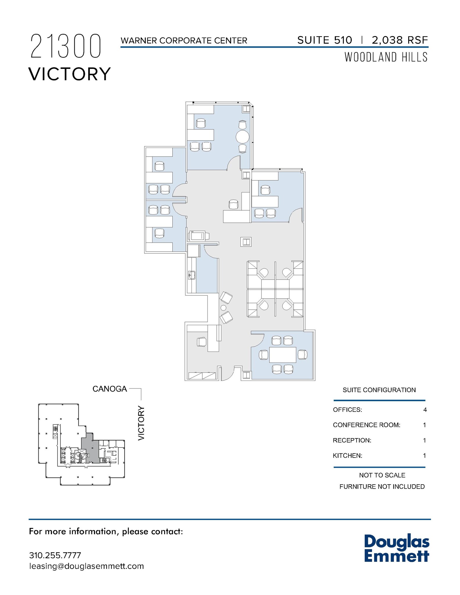 21300 Victory Blvd, Woodland Hills, CA en alquiler Plano de la planta- Imagen 1 de 1