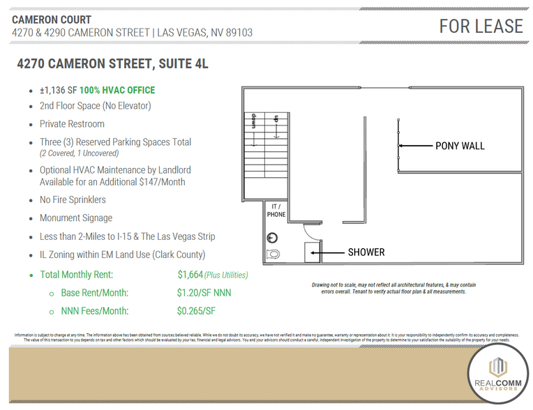 4290 Cameron St, Las Vegas, NV en alquiler - Plano de la planta - Imagen 3 de 6