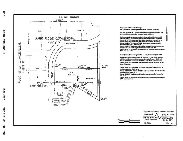 Park Ridge Blvd & Ridge Ter, Lawton, OK en venta - Plano del sitio - Imagen 1 de 1