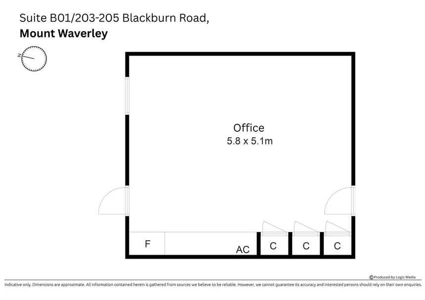 203-205 Blackburn Rd, MOUNT WAVERLEY, VIC 3149 - Unidad B01 - - Plano de la planta - Image 1 of 4