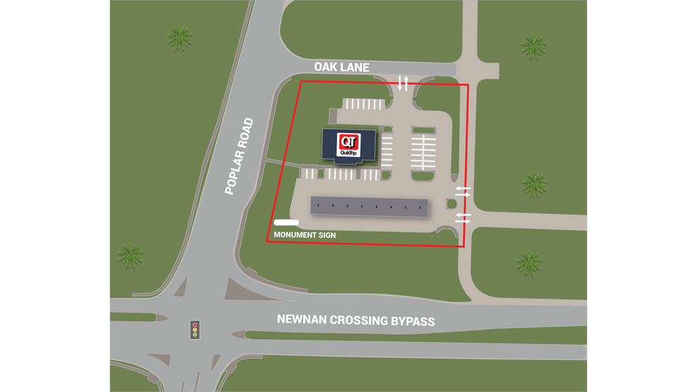 NWQ Poplar & Newnan Crossing Bypass Rd, Newnan, GA en venta - Foto del edificio - Imagen 2 de 5