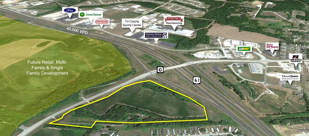 Highway 61 & State Highway C (17.64+/- Acres), Moscow Mills, MO en venta - Foto principal - Imagen 1 de 9