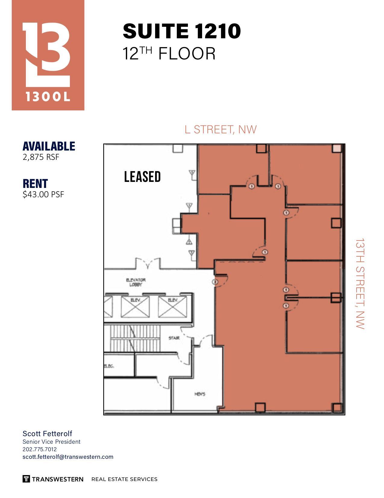 1300 L St NW, Washington, DC en alquiler Plano de la planta- Imagen 1 de 1