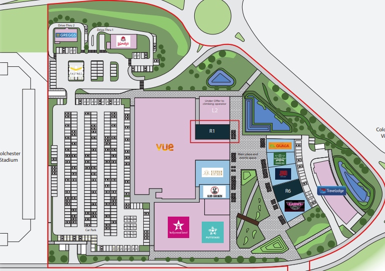 R1-R3 United Way, Mile End, Colchester en alquiler Plano del sitio- Imagen 1 de 1