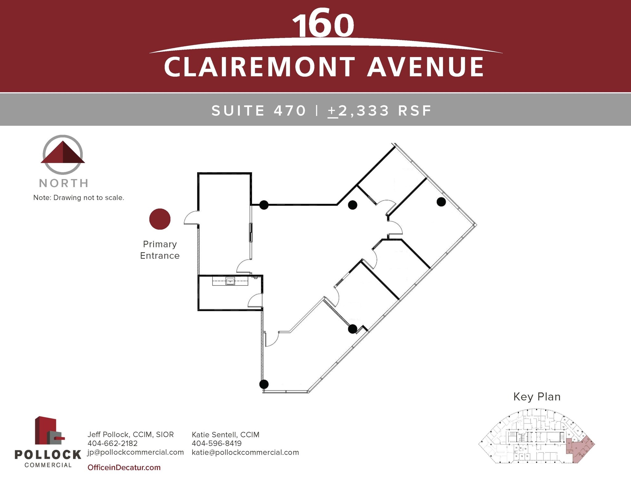 160 Clairemont Ave, Decatur, GA en alquiler Plano de la planta- Imagen 1 de 6