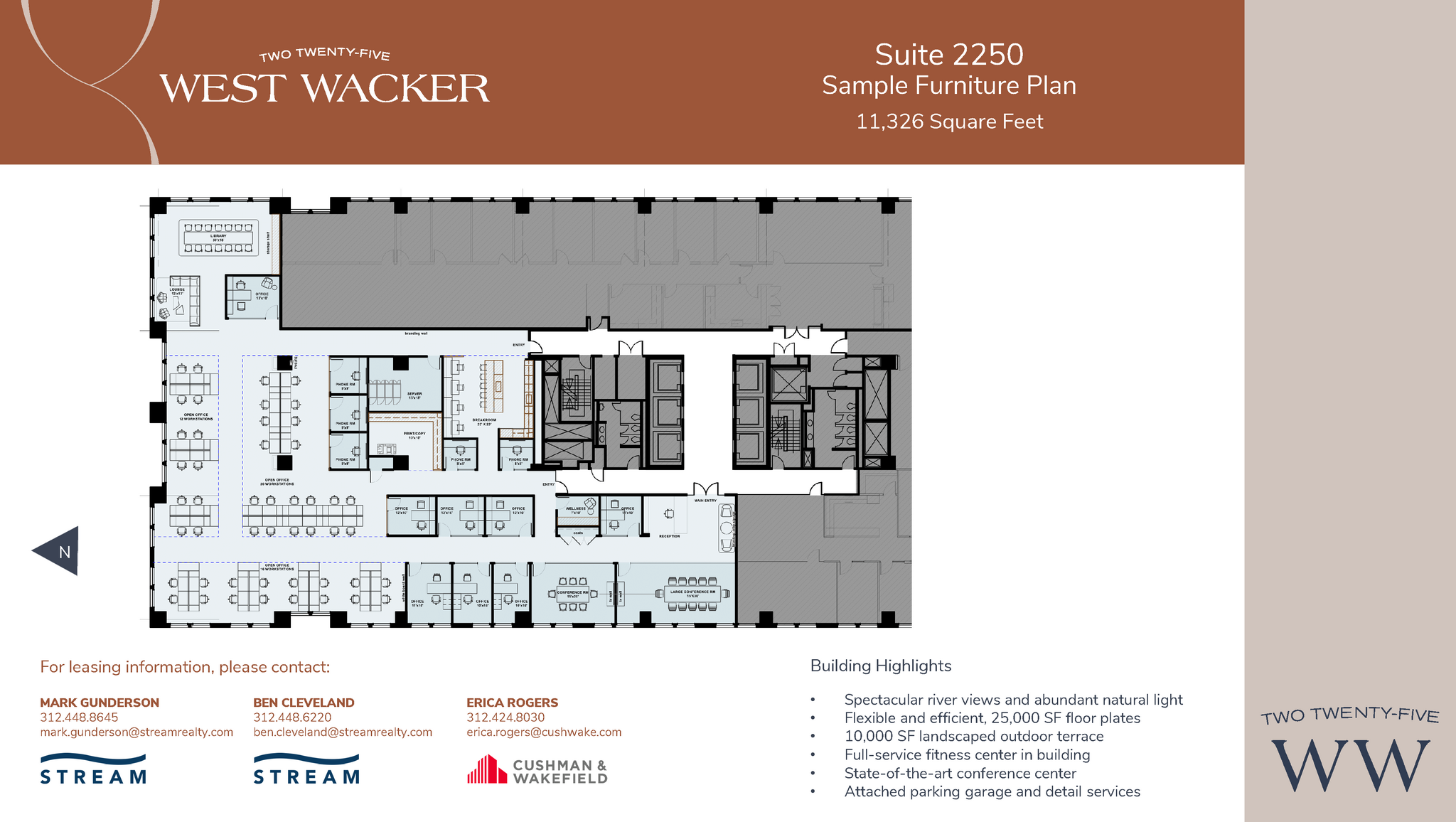 225 W Wacker Dr, Chicago, IL en alquiler Plano de la planta- Imagen 1 de 2