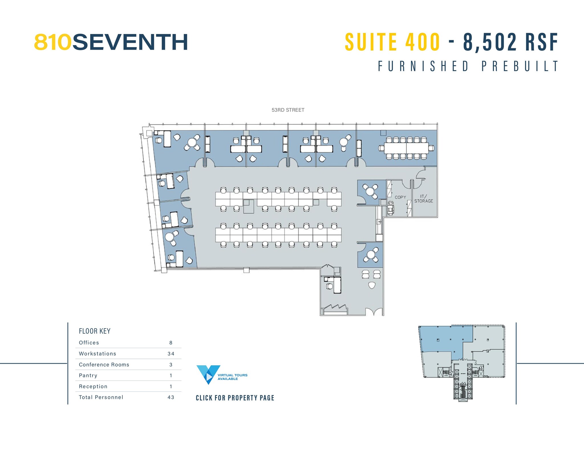 810 Seventh Ave, New York, NY en alquiler Plano de la planta- Imagen 1 de 1