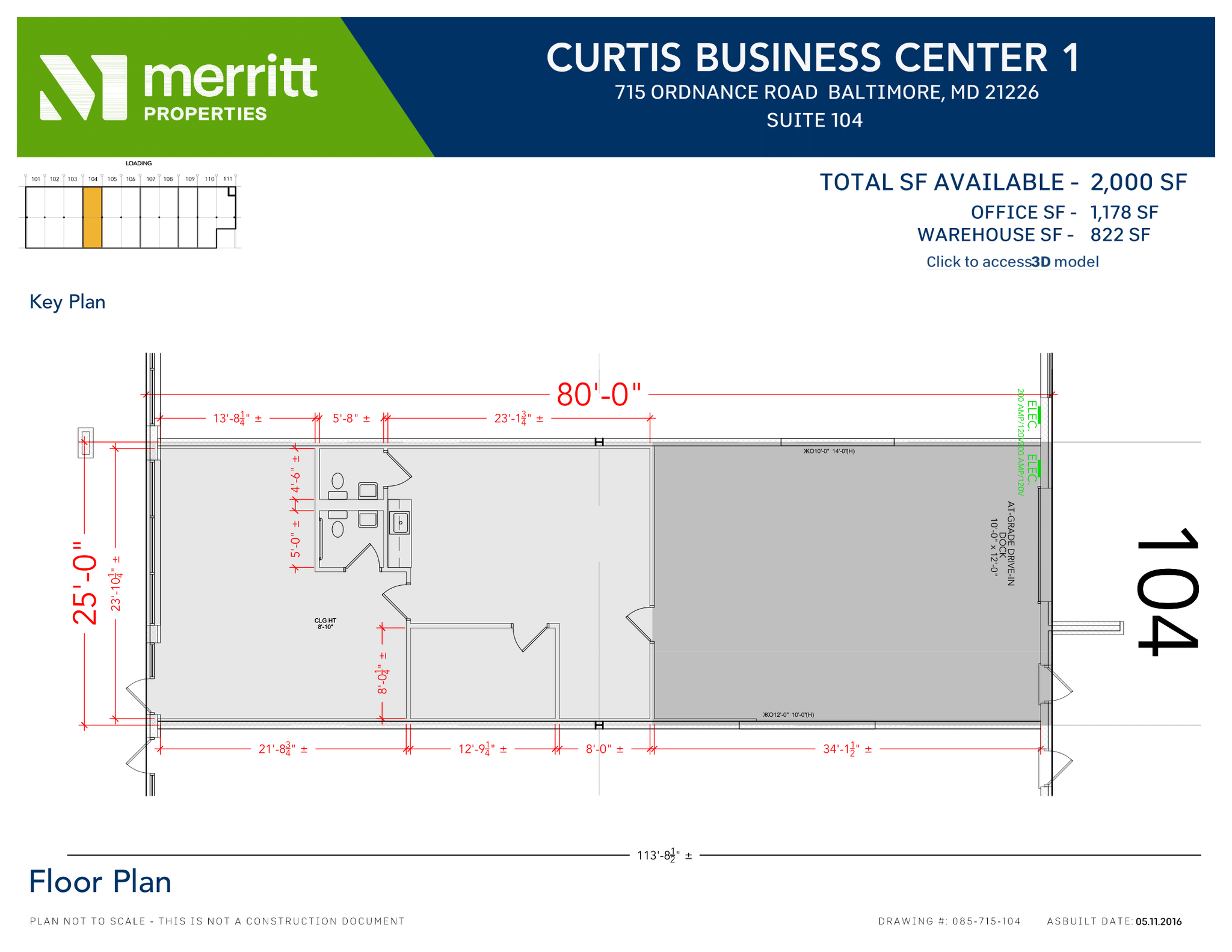 713 E Ordnance Rd, Baltimore, MD en alquiler Plano de la planta- Imagen 1 de 1