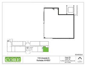 1135 W University Dr, Rochester Hills, MI en alquiler Plano de la planta- Imagen 1 de 1