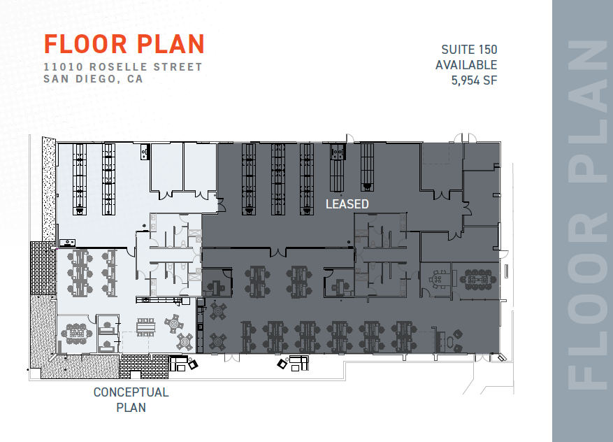 11010 Roselle St, San Diego, CA en alquiler Plano de la planta- Imagen 1 de 1