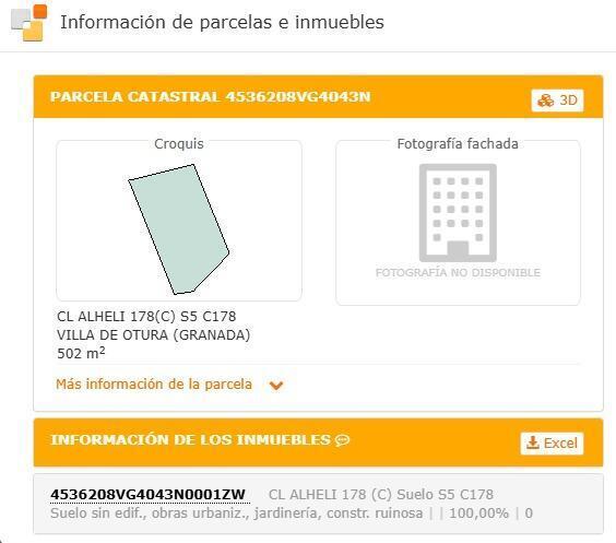Terreno en Villa de Otura, Granada en venta - Plano del sitio - Imagen 3 de 5