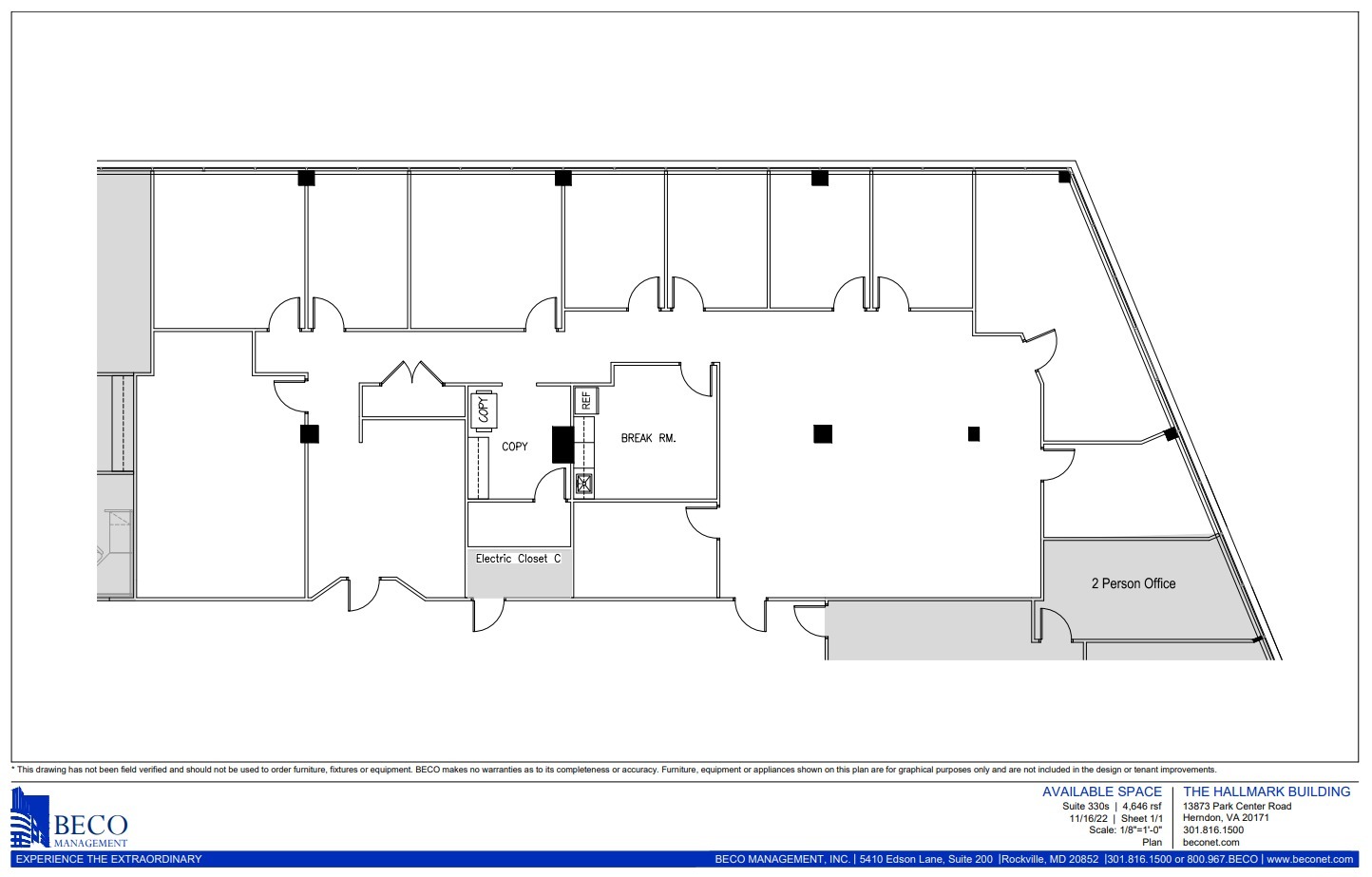 13873 Park Center Rd, Herndon, VA en alquiler Plano de la planta- Imagen 1 de 1