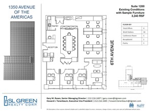 1350 Avenue of the Americas, New York, NY en alquiler Plano de la planta- Imagen 1 de 1