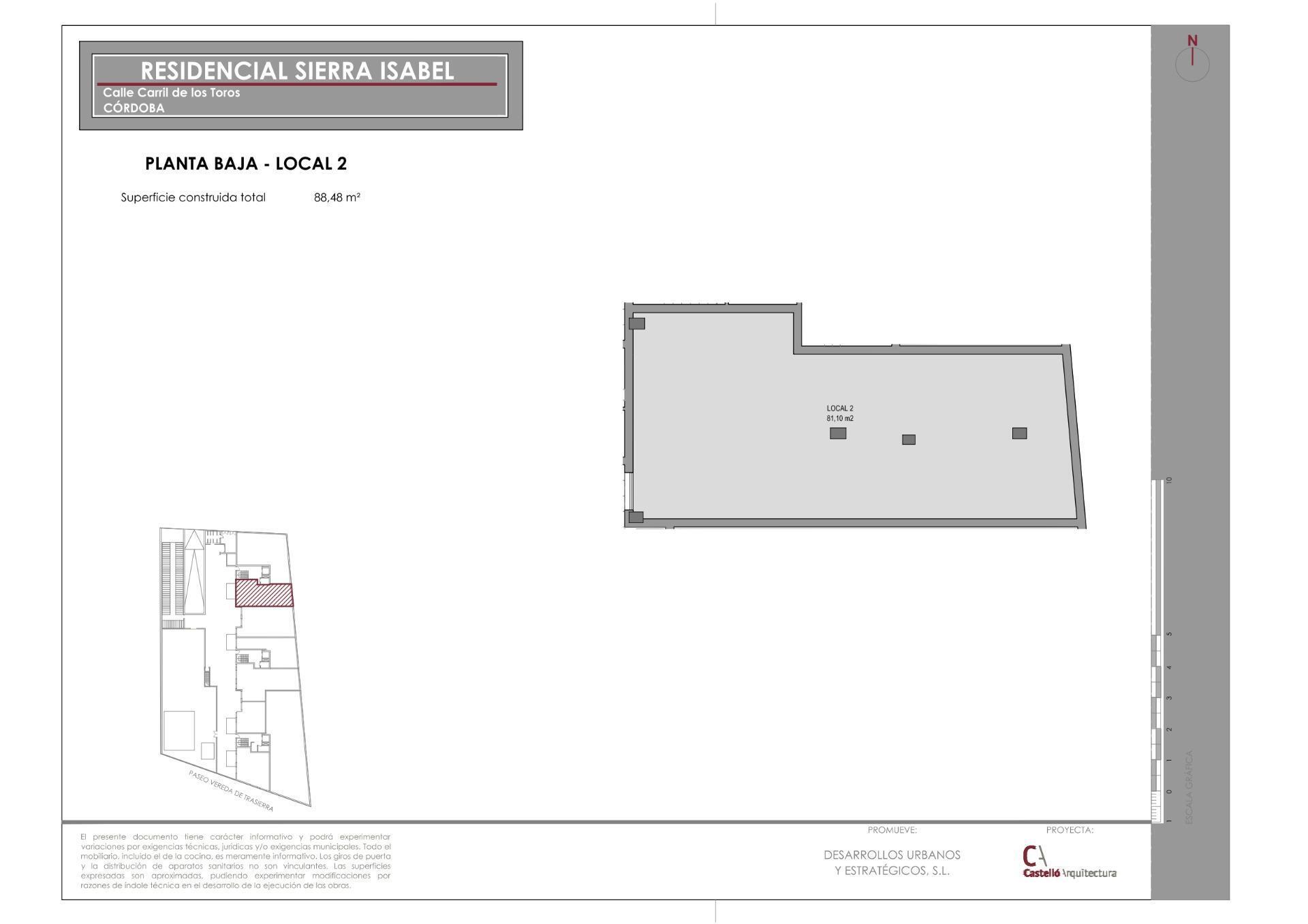 Local en Córdoba en alquiler Plano de la planta- Imagen 1 de 4