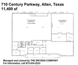 710 Century Pky, Allen, TX en alquiler Plano de la planta- Imagen 1 de 1