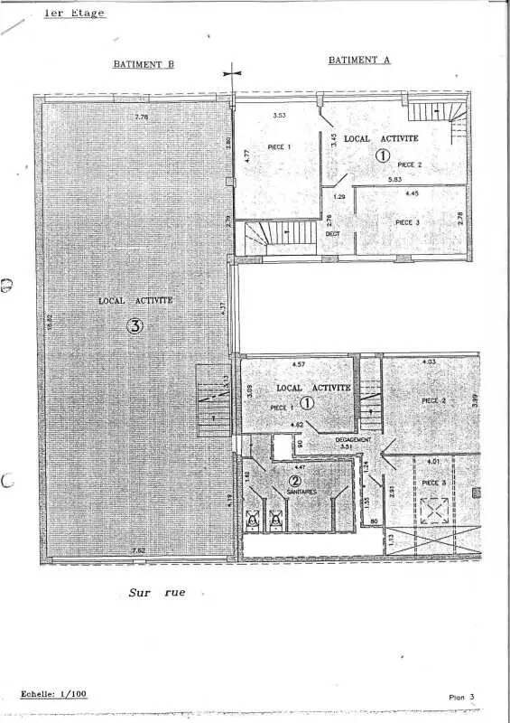 9-11 Rue Louvain, Courbevoie, HDS 92400 - Unidad 001 -  - Plano de la planta - Image 1 of 2