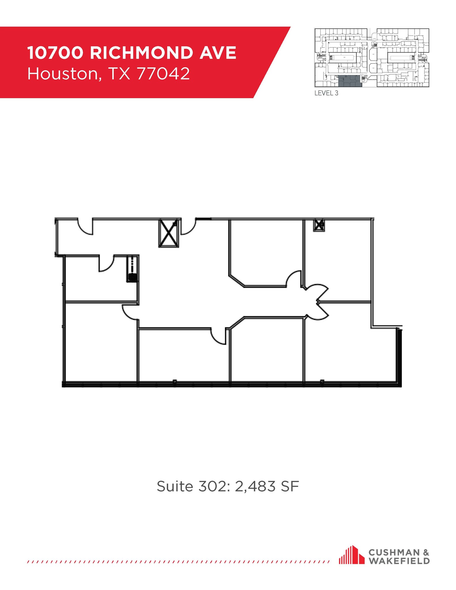 10700 Richmond Ave, Houston, TX en alquiler Plano de la planta- Imagen 1 de 1