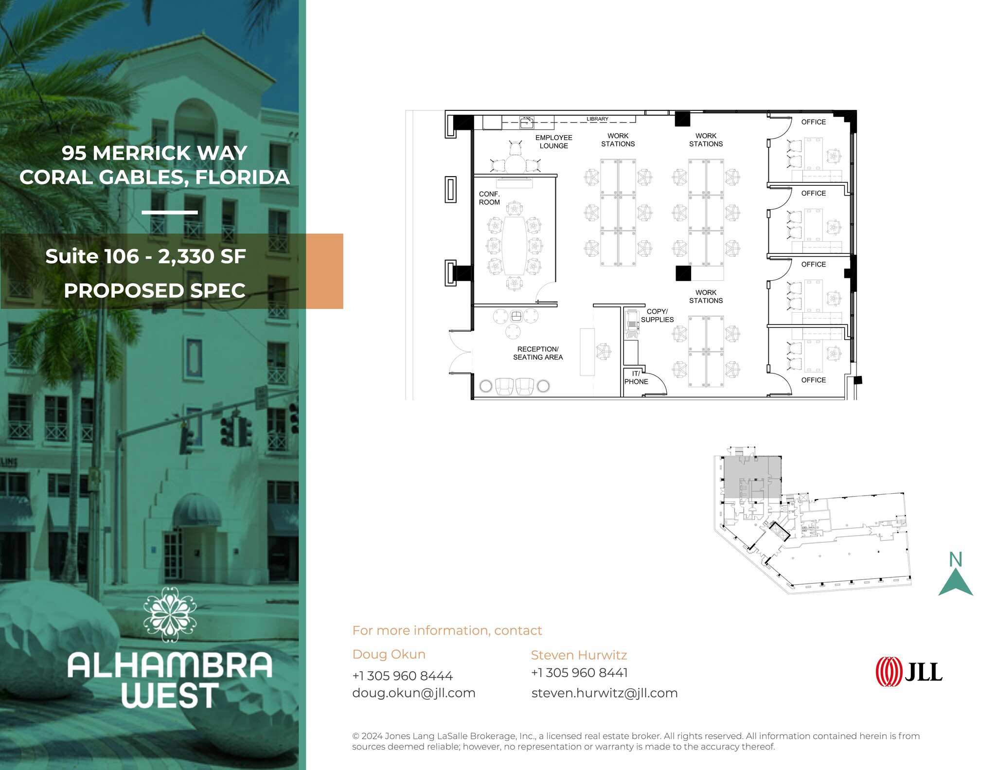 95 Merrick Way, Coral Gables, FL en alquiler Plano del sitio- Imagen 1 de 5